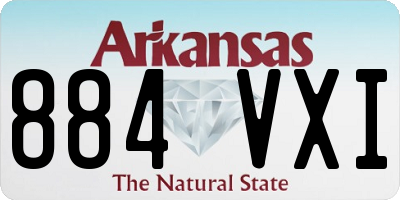 AR license plate 884VXI