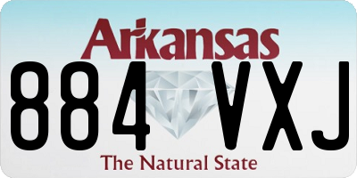 AR license plate 884VXJ