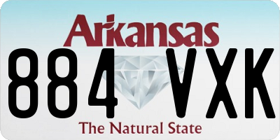 AR license plate 884VXK