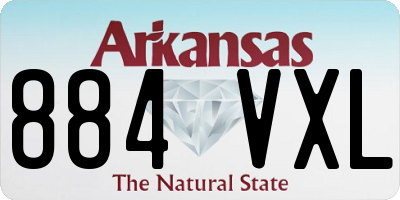 AR license plate 884VXL