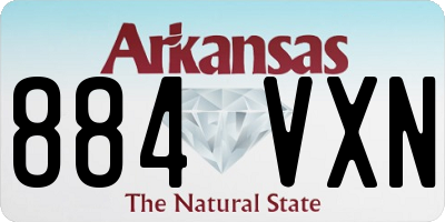 AR license plate 884VXN