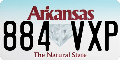 AR license plate 884VXP