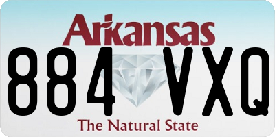 AR license plate 884VXQ