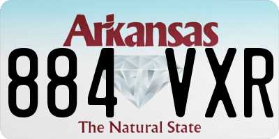 AR license plate 884VXR