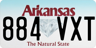 AR license plate 884VXT