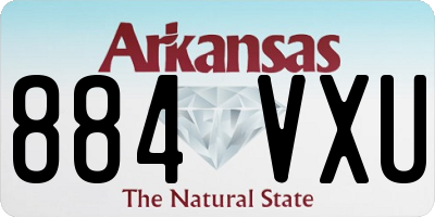 AR license plate 884VXU