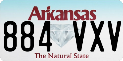 AR license plate 884VXV