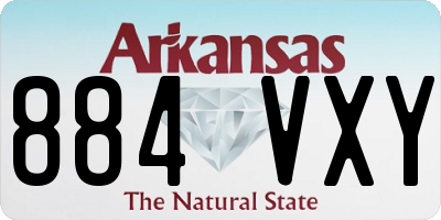 AR license plate 884VXY
