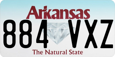 AR license plate 884VXZ