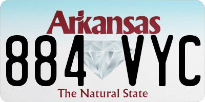 AR license plate 884VYC