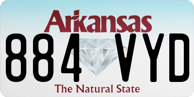 AR license plate 884VYD