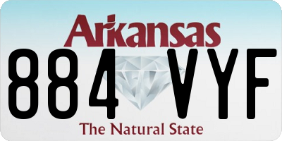 AR license plate 884VYF