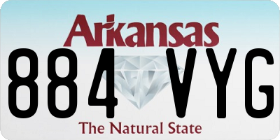 AR license plate 884VYG
