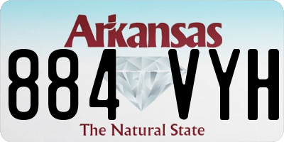AR license plate 884VYH