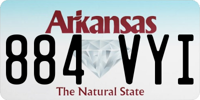 AR license plate 884VYI