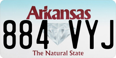 AR license plate 884VYJ