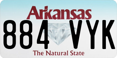 AR license plate 884VYK