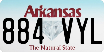 AR license plate 884VYL
