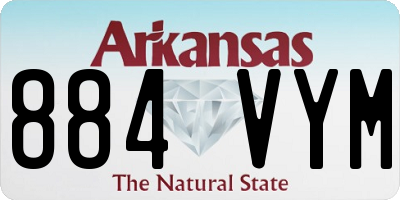 AR license plate 884VYM