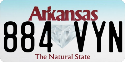 AR license plate 884VYN