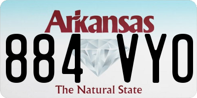 AR license plate 884VYO