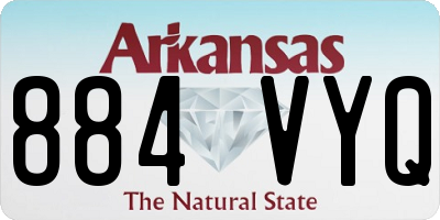AR license plate 884VYQ