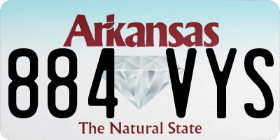 AR license plate 884VYS