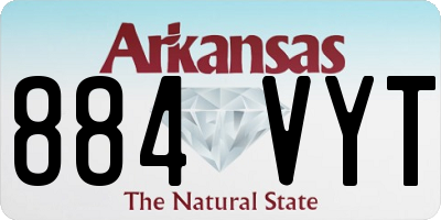 AR license plate 884VYT
