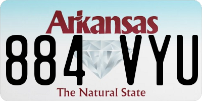 AR license plate 884VYU
