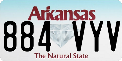 AR license plate 884VYV