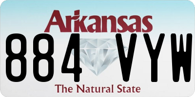 AR license plate 884VYW