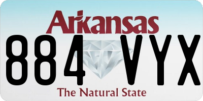 AR license plate 884VYX