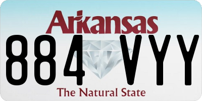 AR license plate 884VYY