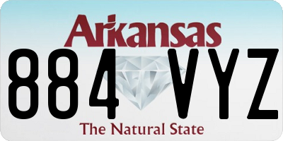 AR license plate 884VYZ