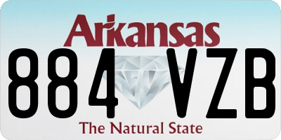 AR license plate 884VZB