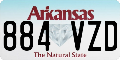 AR license plate 884VZD