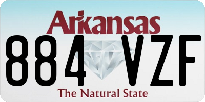 AR license plate 884VZF