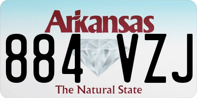 AR license plate 884VZJ