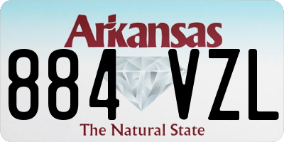 AR license plate 884VZL
