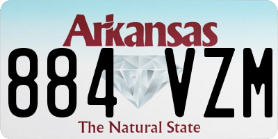 AR license plate 884VZM