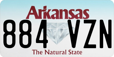 AR license plate 884VZN
