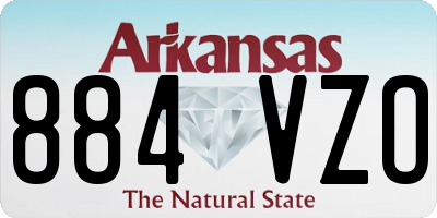 AR license plate 884VZO