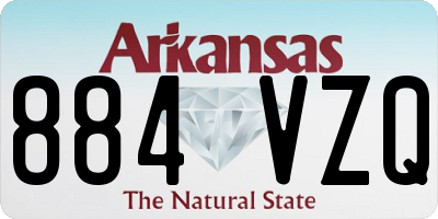 AR license plate 884VZQ