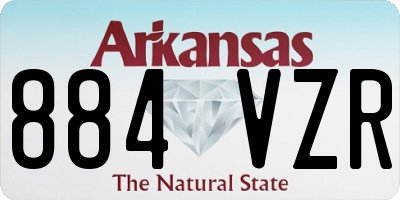 AR license plate 884VZR