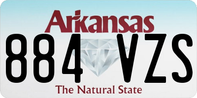 AR license plate 884VZS