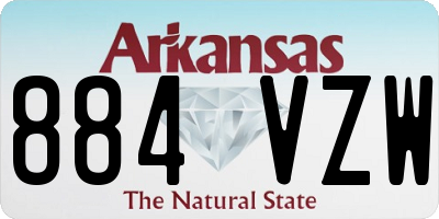 AR license plate 884VZW