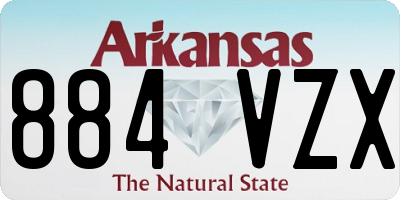 AR license plate 884VZX