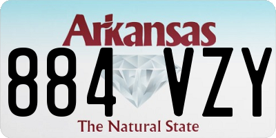 AR license plate 884VZY