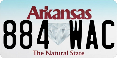 AR license plate 884WAC