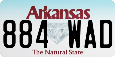 AR license plate 884WAD